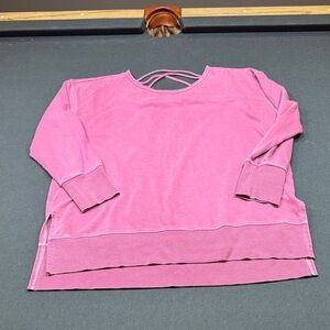Maurices Pink Sweatshirt with Crisscross Back